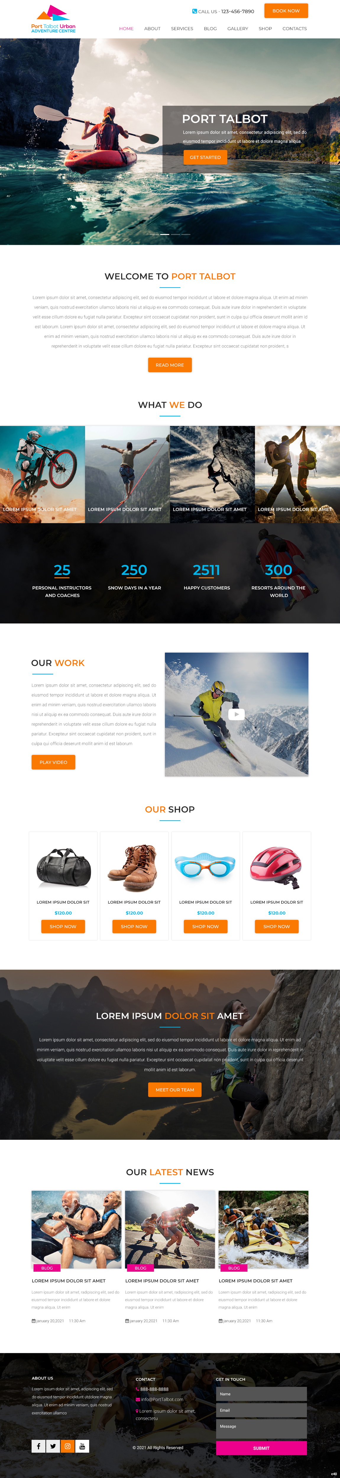 Web Design by pb for Port Talbot Urban Adventure Centre | Design #26283616