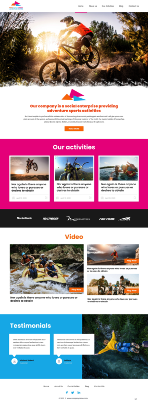 Web Design by pb for Port Talbot Urban Adventure Centre | Design: #26283617