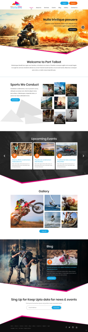 Web Design by pb for Port Talbot Urban Adventure Centre | Design: #26283619