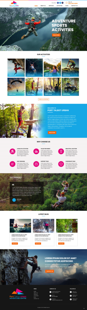 Web Design by pb for Port Talbot Urban Adventure Centre | Design: #26283620