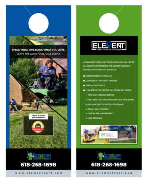 Doorhanger for Fertilization & Weed Control | Print Design par  Artman