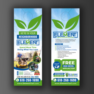 Doorhanger for Fertilization & Weed Control | Print Design par ecorokerz