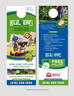 Doorhanger for Fertilization & Weed Control | Print Design par D Creative