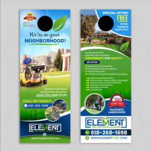 Doorhanger for Fertilization & Weed Control | Print Design par DA.