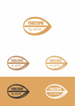 Line 1. Yorizane Line 2. almond Line 3. the gold nut | Logo Design by Dickythx16