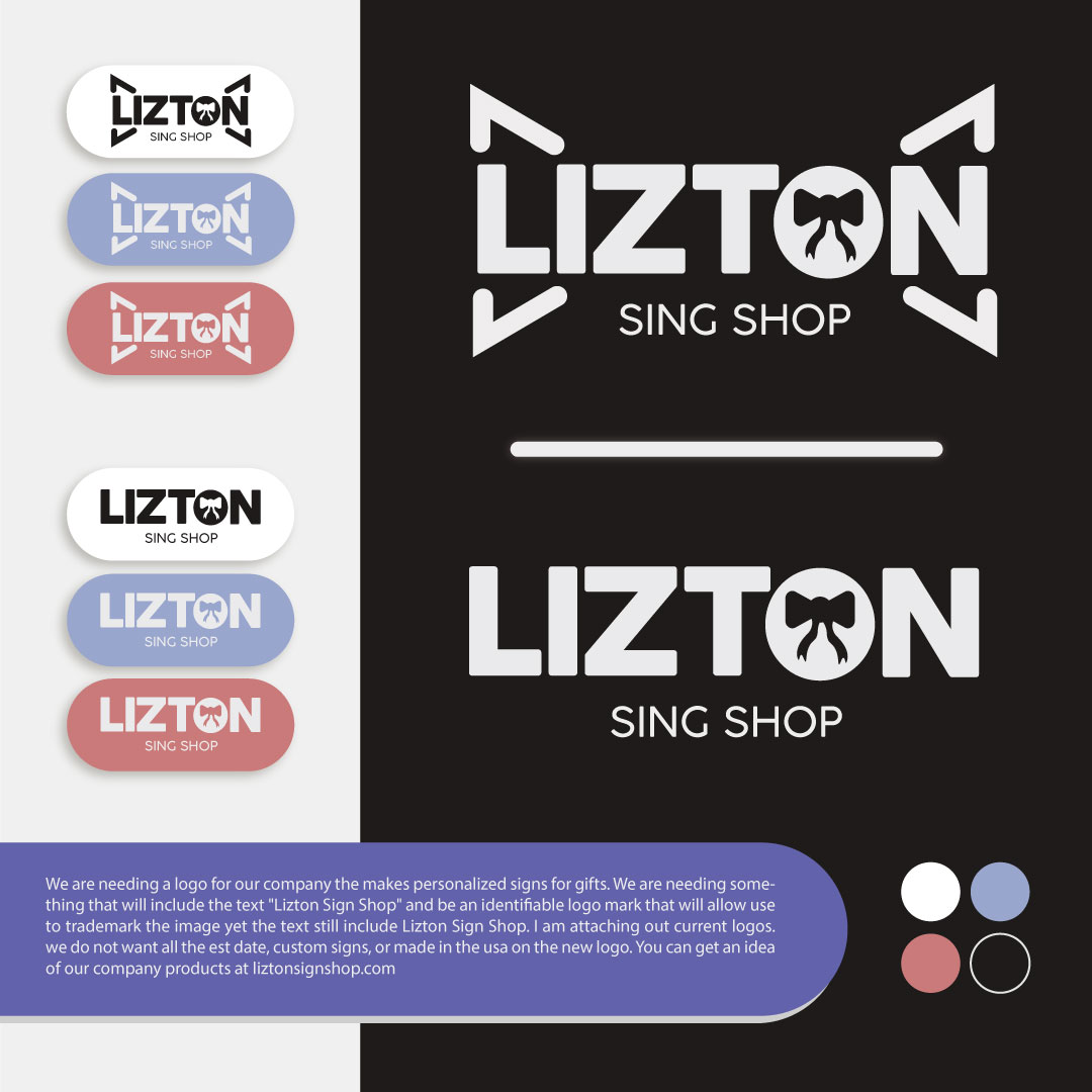 Logo Design by Jisase for The Lizton Sign Shop | Design #26316233