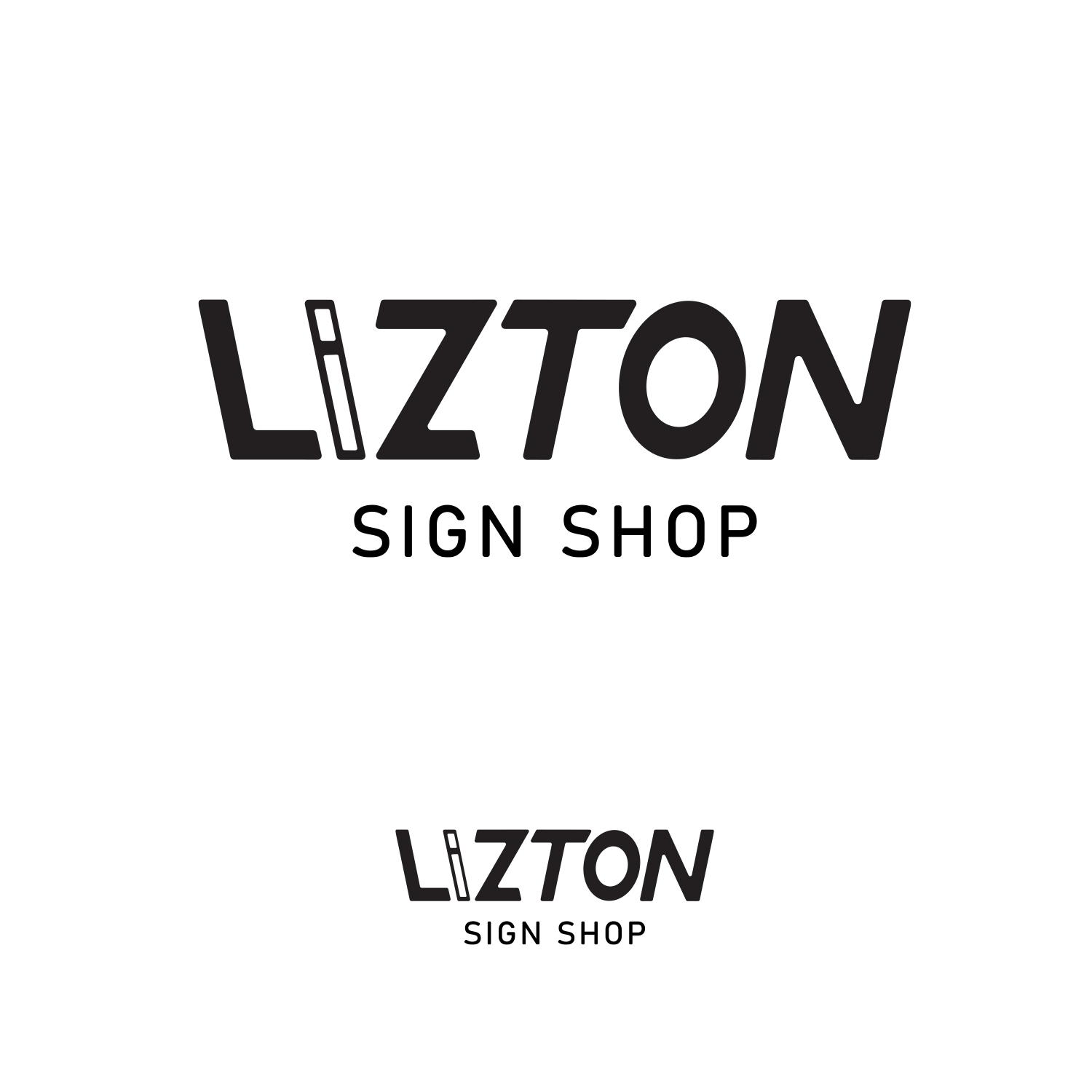 Logo Design by MakingRoom for The Lizton Sign Shop | Design #26284339