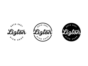 Logo Design by wonderland for The Lizton Sign Shop | Design: #26280398