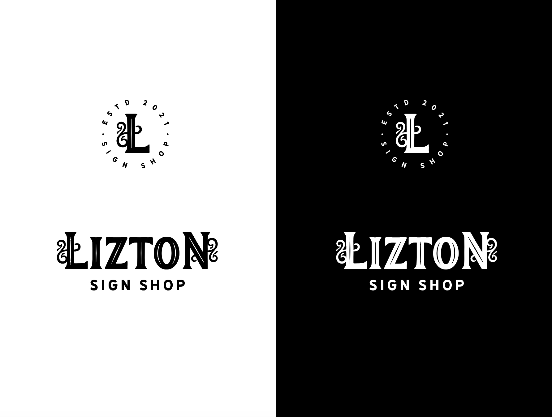 Logo Design by wonderland for The Lizton Sign Shop | Design #26282683