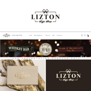 Logo Design by ecorokerz for The Lizton Sign Shop | Design: #26281470