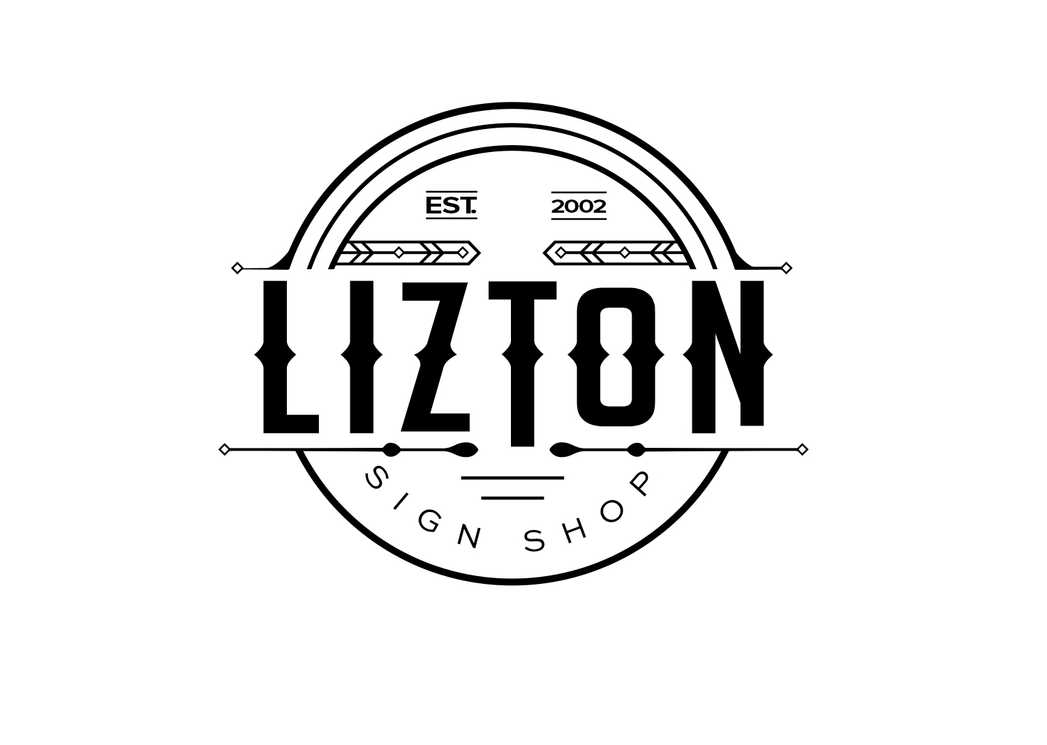 Logo Design by ivo_i_ivanov for The Lizton Sign Shop | Design #26304814