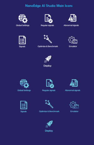 Artificial intelligence company needs icons refresh for its desktop software | Icon Design by Graphicsbox