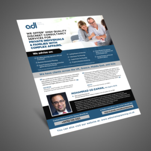 FLYER DESIGN FOR INTERNATIONAL CONSULTANCY FINANCIAL AND LEGAL SERVICES | Design de Flyer par Schöpfer