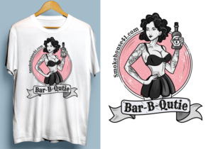 Bar-B-Qutie ( name of restaurant Smokehouse41) | T-Shirt-Design von SAI DESIGNS