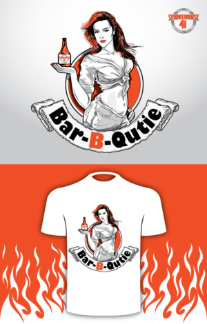 Bar-B-Qutie ( name of restaurant Smokehouse41) | T-Shirt-Design von ally designs
