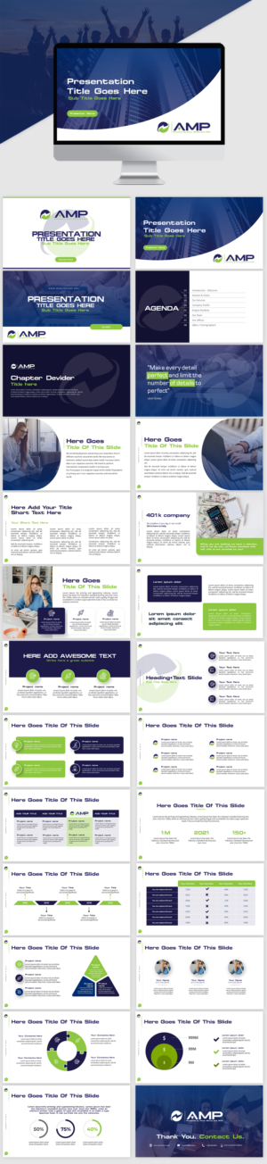 Powerpoint template for 401k company  | PowerPoint Design by IndreDesign