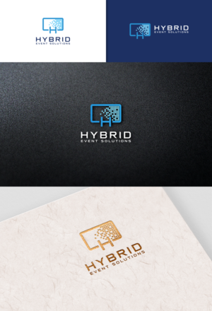 Hybrid Event Solutions or Hybrid-Event-Solutions.com | Logo Design by Paperfox Designs