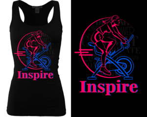 Inspiring Indoor Cycling Racerback Tanktops | Diseño de Camiseta por SAI DESIGNS