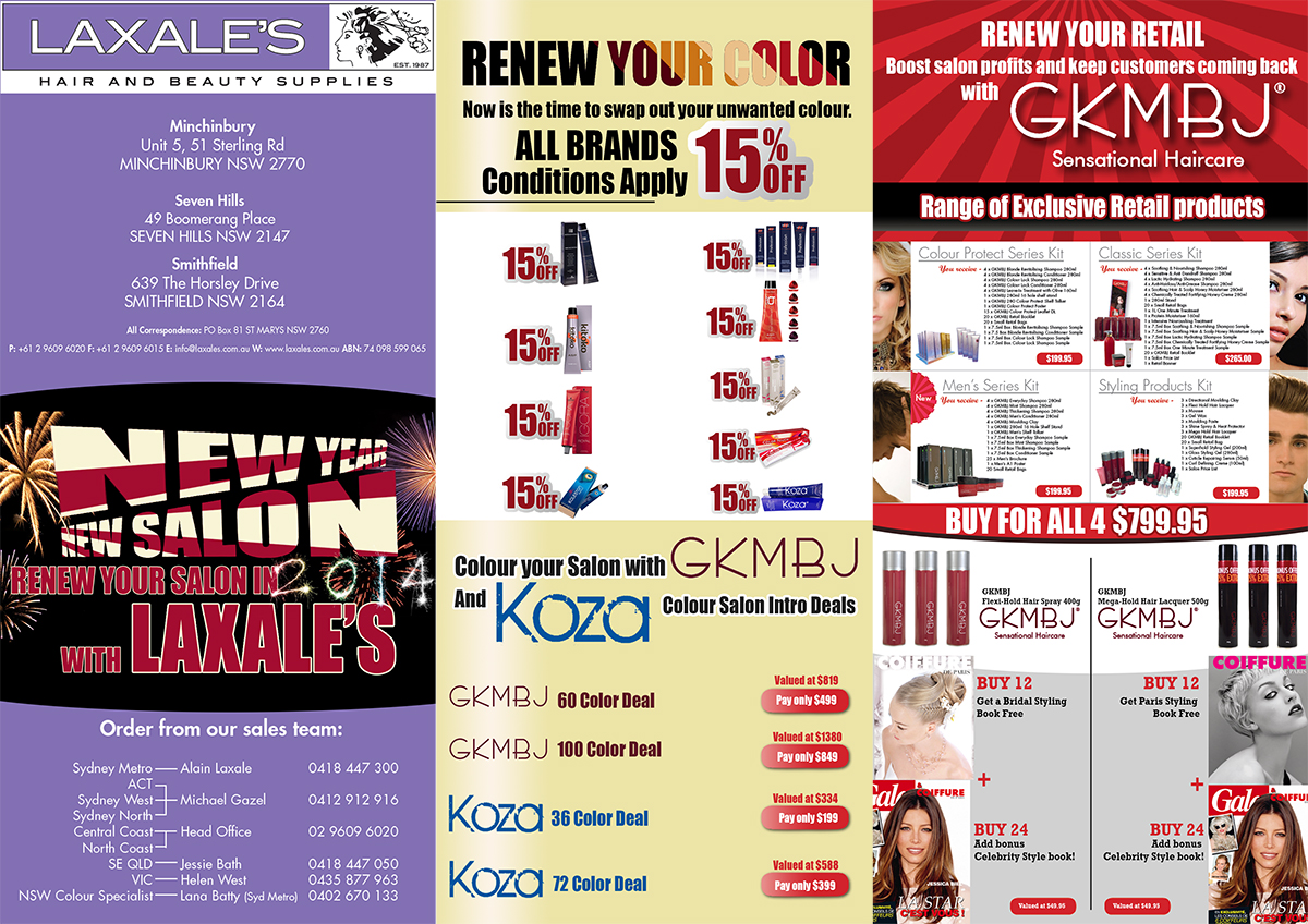 Flyer Design by Professor P for Laxales Hair and Beauty Supplies | Design #3048841