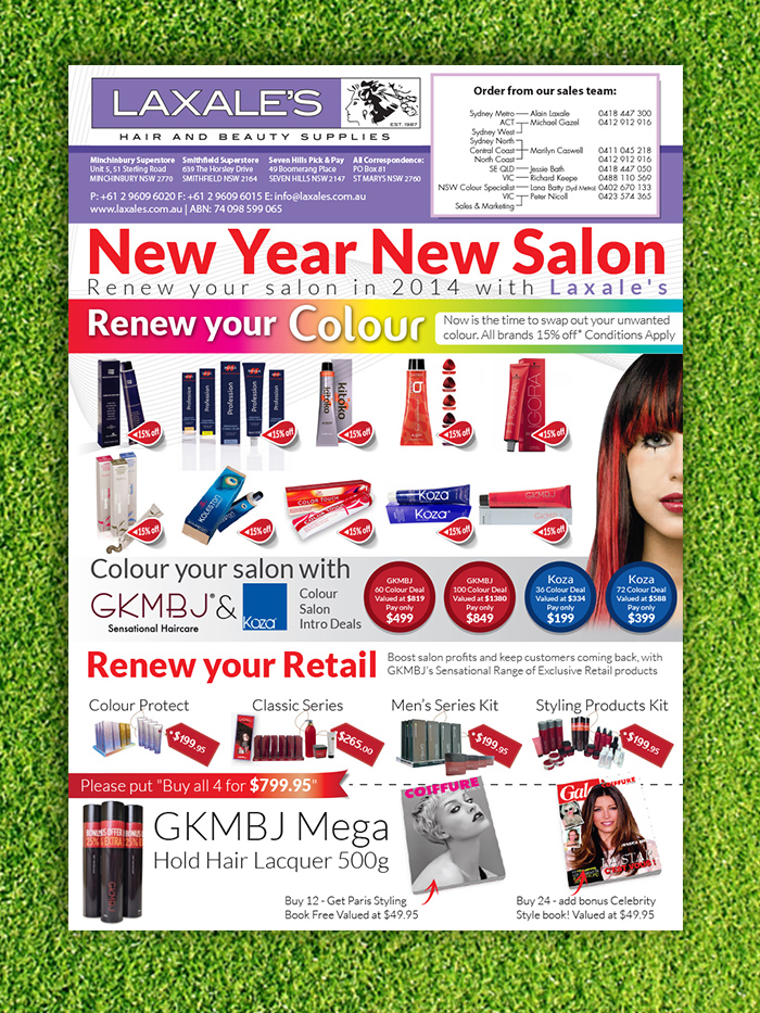 Flyer Design by Priyo Subarkah for Laxales Hair and Beauty Supplies | Design #3043653