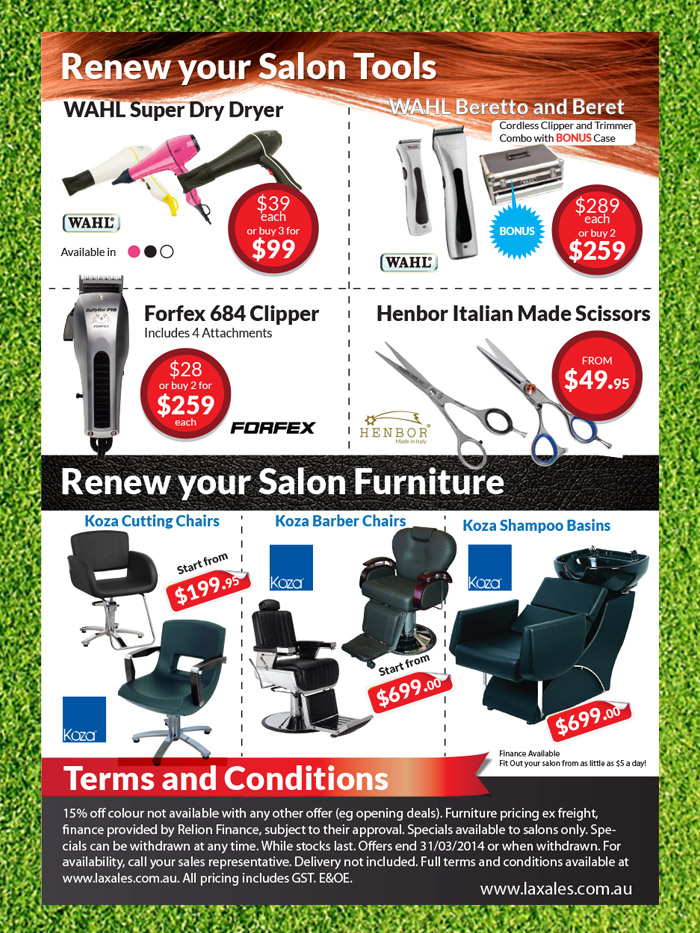 Flyer Design by Priyo Subarkah for Laxales Hair and Beauty Supplies | Design #3046349