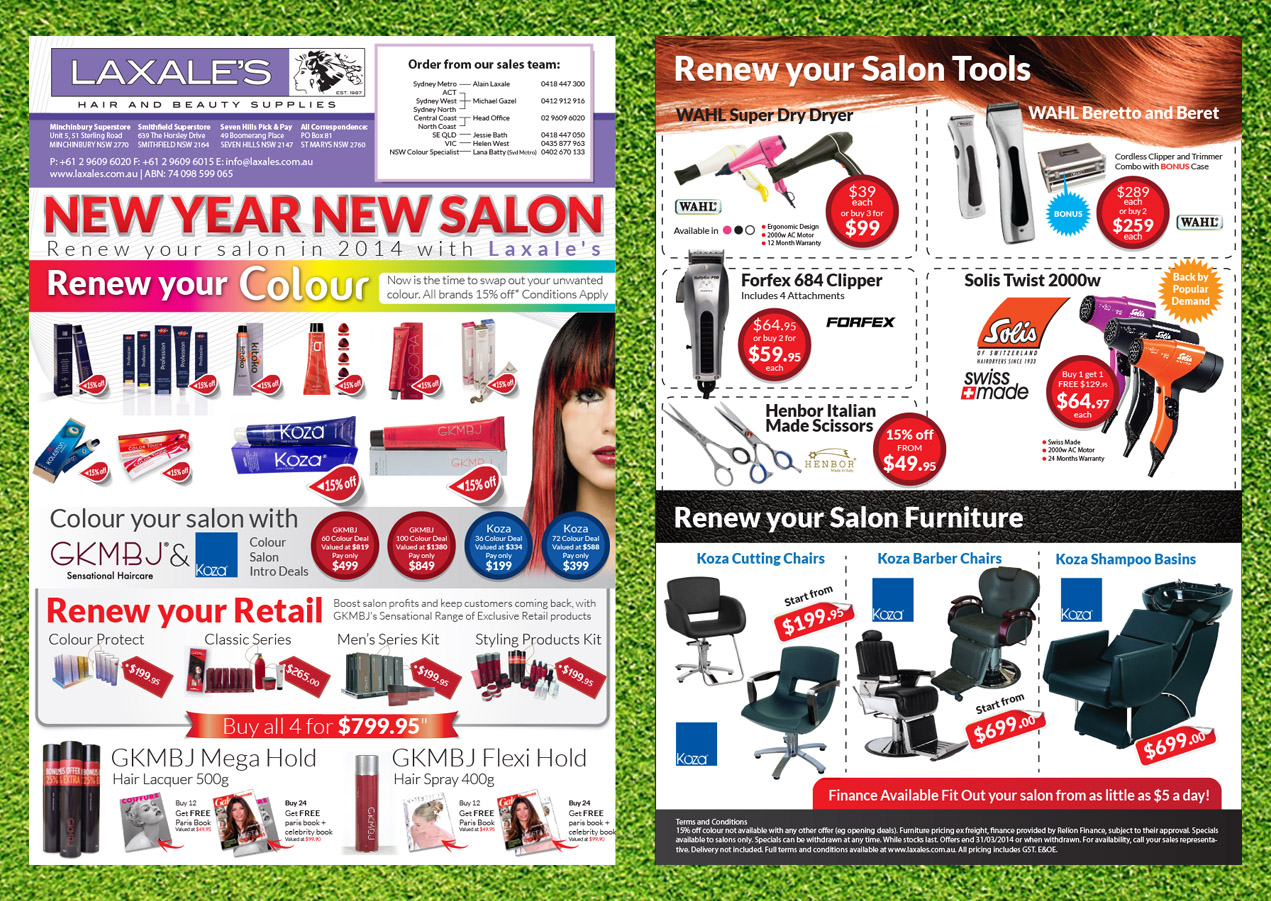 Flyer Design by Priyo Subarkah for Laxales Hair and Beauty Supplies | Design #3052765