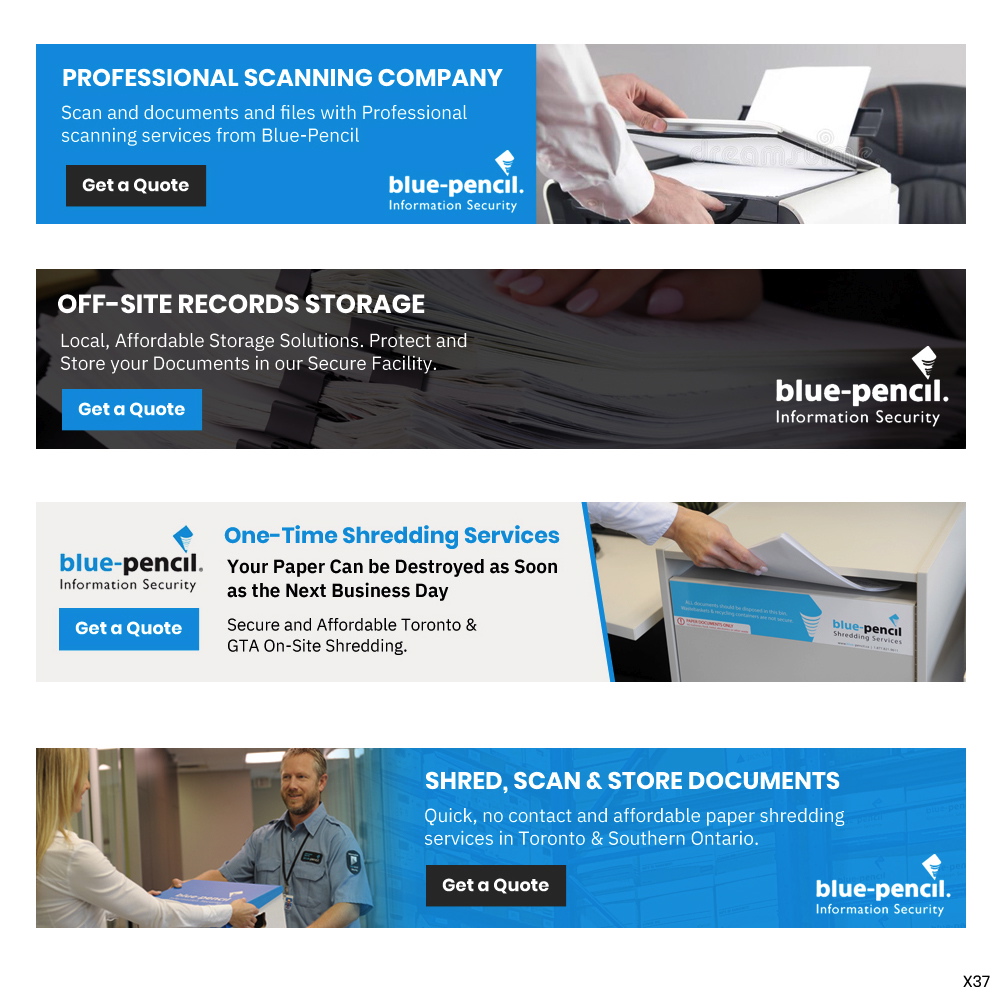 Diseño De Banner Publicitario por pb para Blue-Pencil Information Security | Diseño #26324214