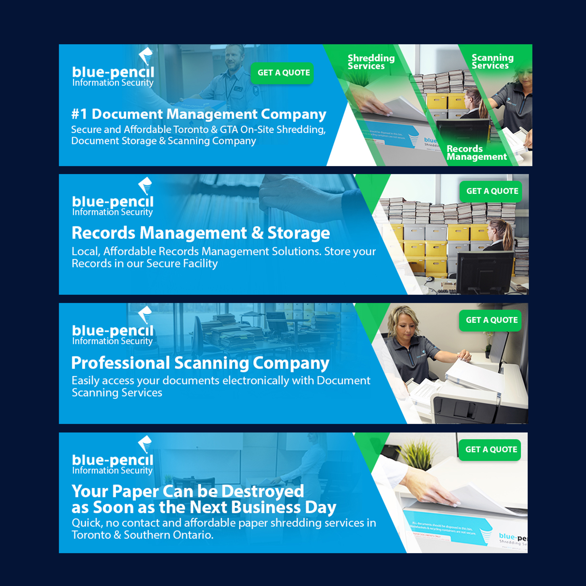 Banner Ad Design by Ong for Blue-Pencil Information Security | Design #26367977