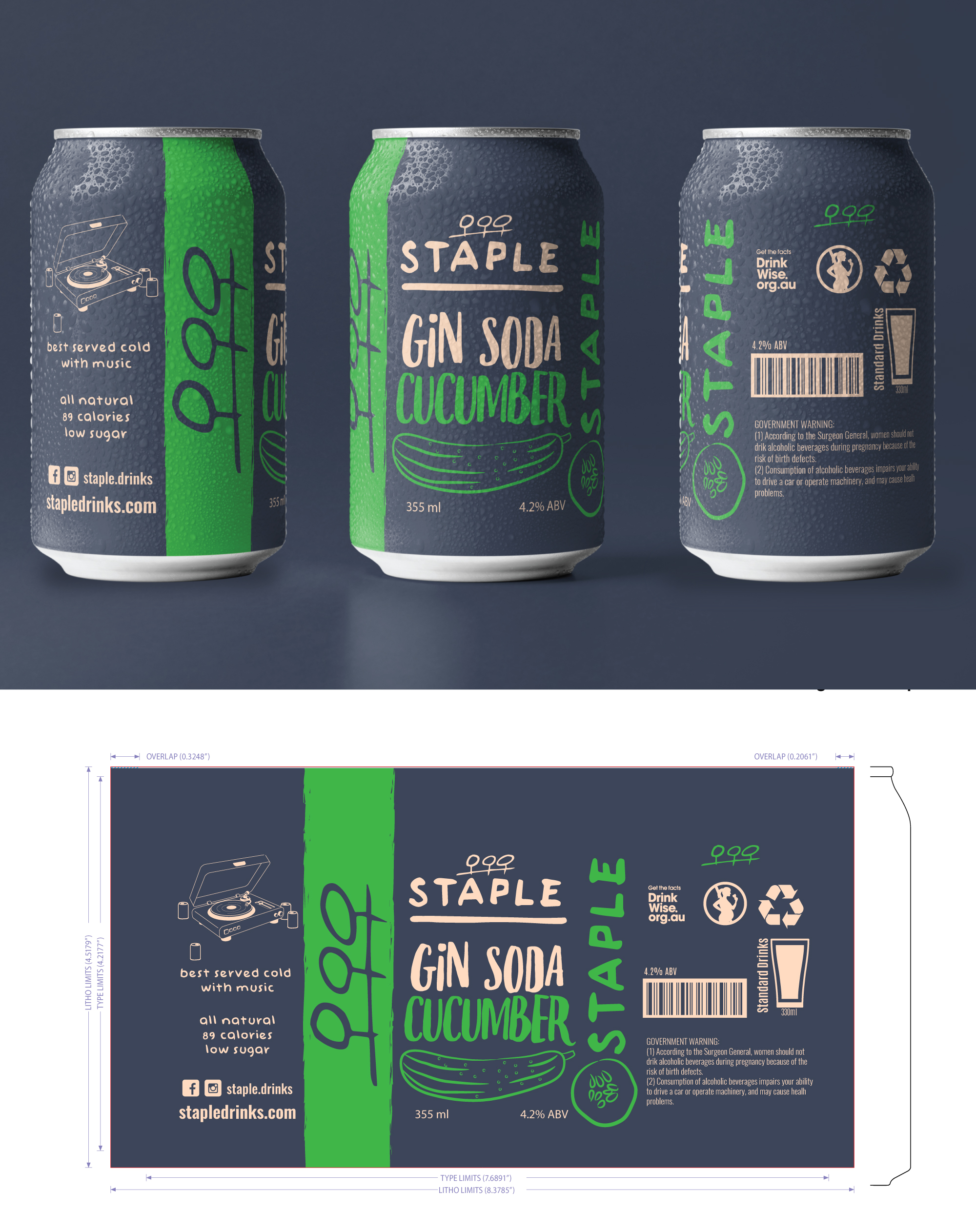 Packaging Design by Sergio Coelho for Staple Drinks | Design #26312546