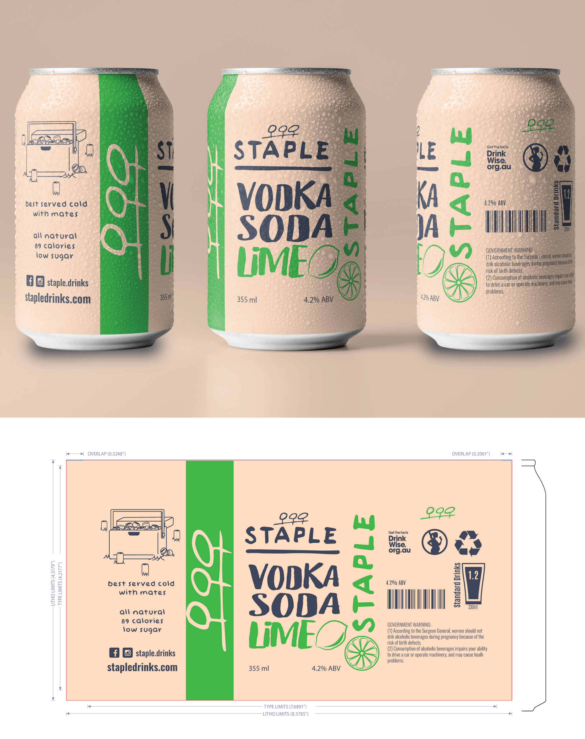 Diseño de Empaque por Sergio Coelho para Staple Drinks | Diseño #26312642
