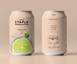 Verpackungs-Design von NoirBlanc für Staple Drinks | Design #26322178