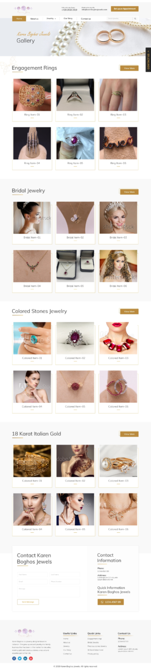 Jewelry store needs fully functional Ecommerce website | Web Design by Pash She Ko