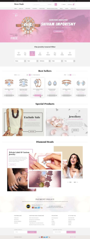 Jewelry store needs fully functional Ecommerce website | Web Design by ArtBeat Technology
