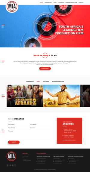 Made in Africa Films Original Content TV Series & Reality TV, TV Commercials Movies Film Product | Web-Design von -Marc-