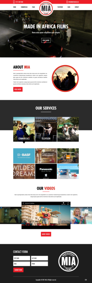 Web Design by pb for Made in Africa Films | Design: #26317754