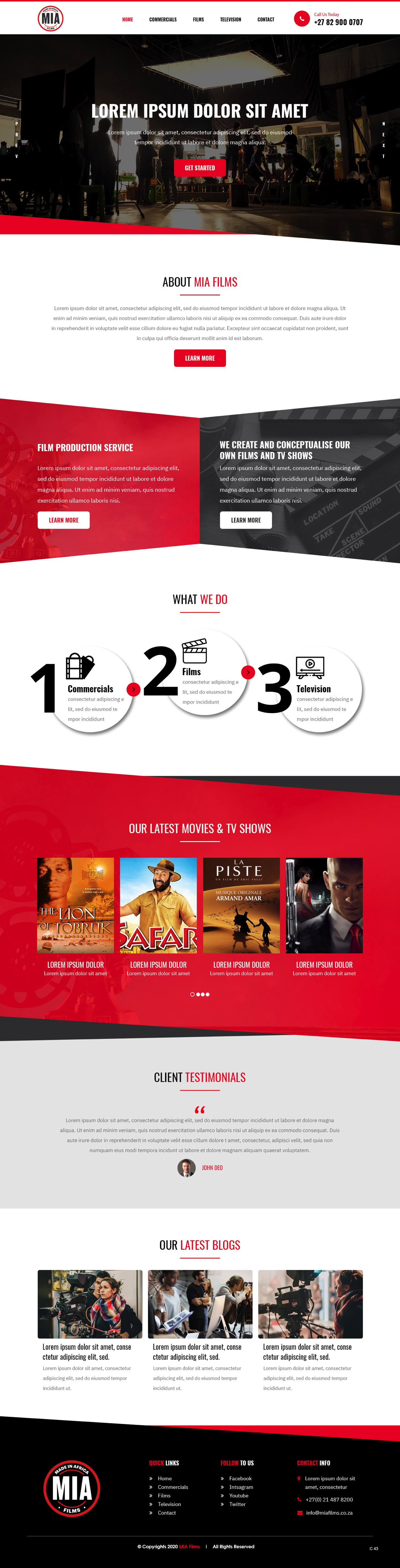 Web Design by pb for Made in Africa Films | Design #26317755