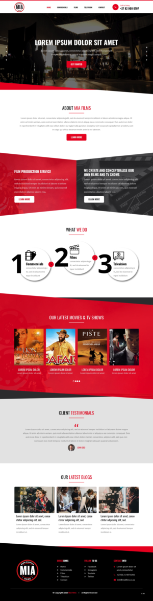 Web Design by pb for Made in Africa Films | Design: #26317755