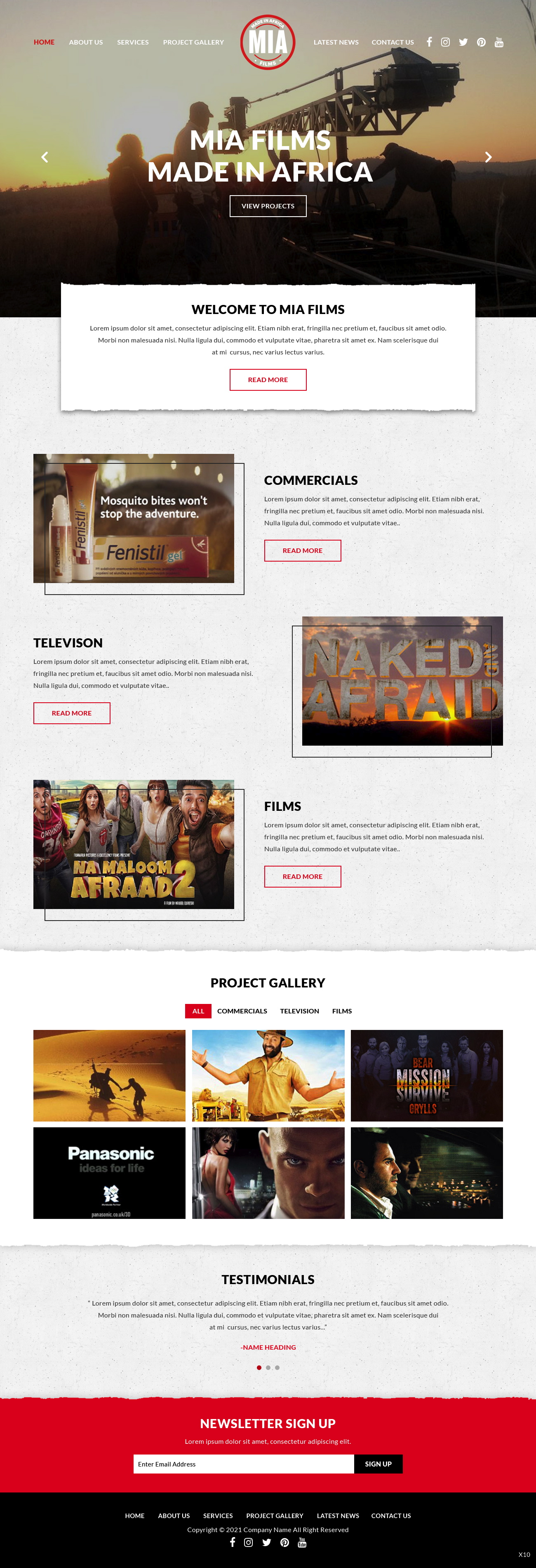 Web Design by pb for Made in Africa Films | Design #26317757