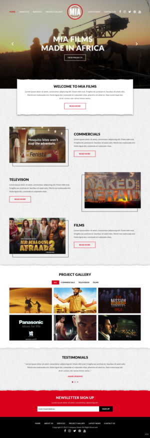 Web Design by pb for Made in Africa Films | Design: #26317757