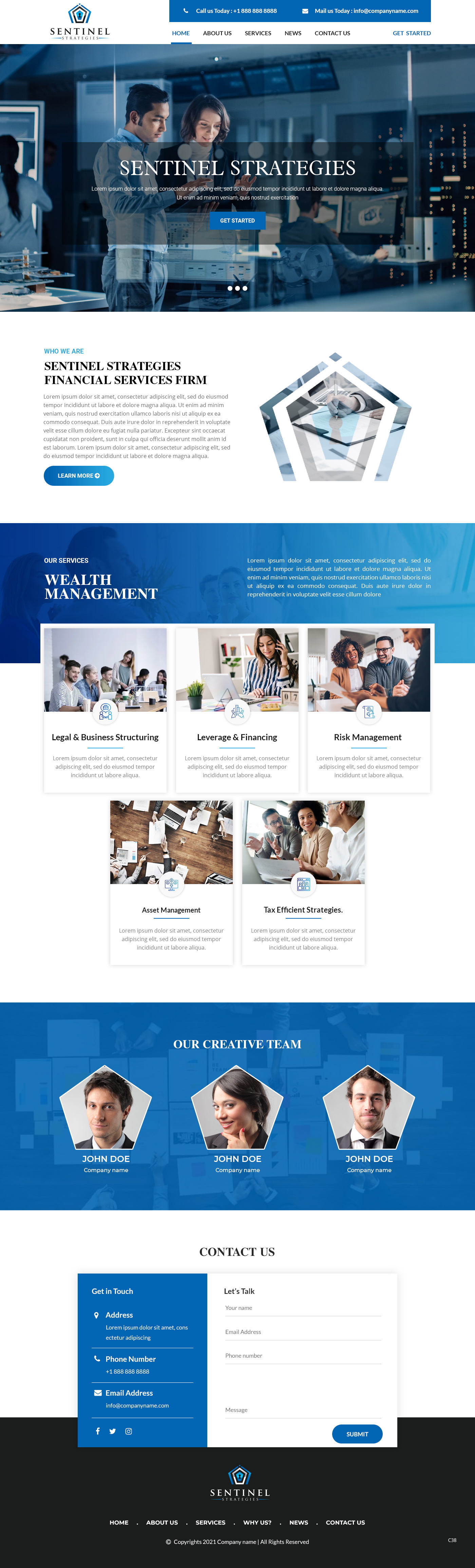 Web Design par pb pour Sentinel Way | Design #26317777