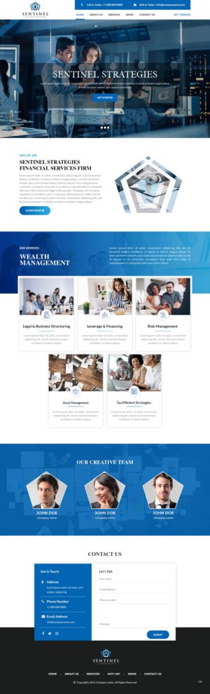 Web Design by pb for Sentinel Way | Design: #26317777