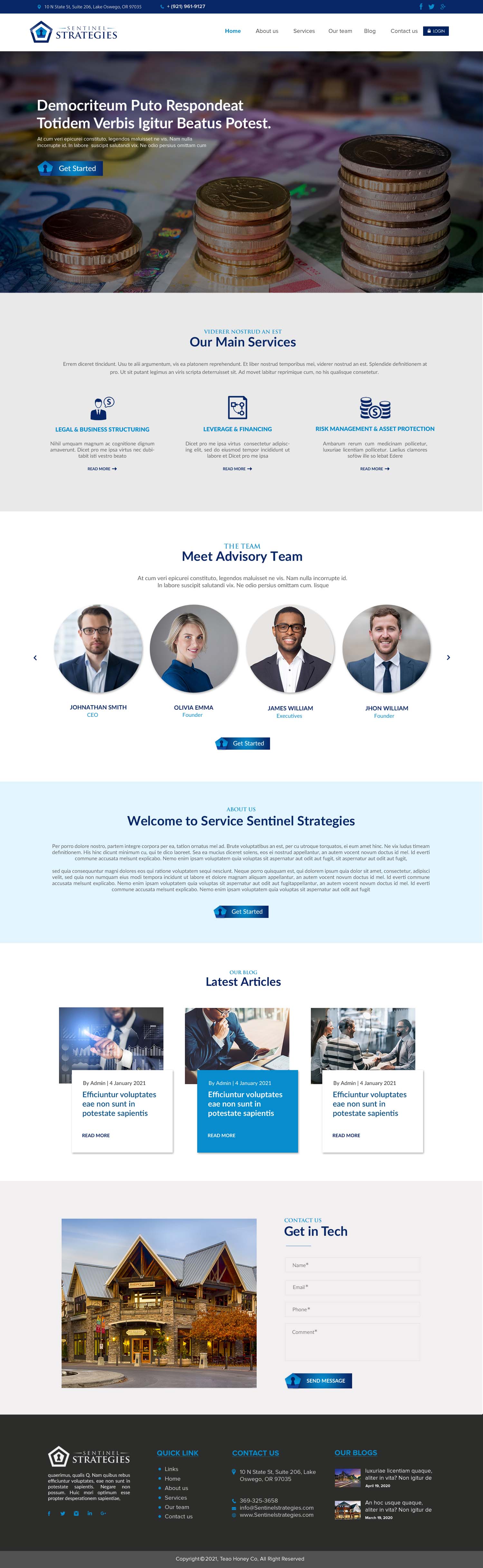 Web Design by chandrayaan.creative for Sentinel Way | Design #26323205