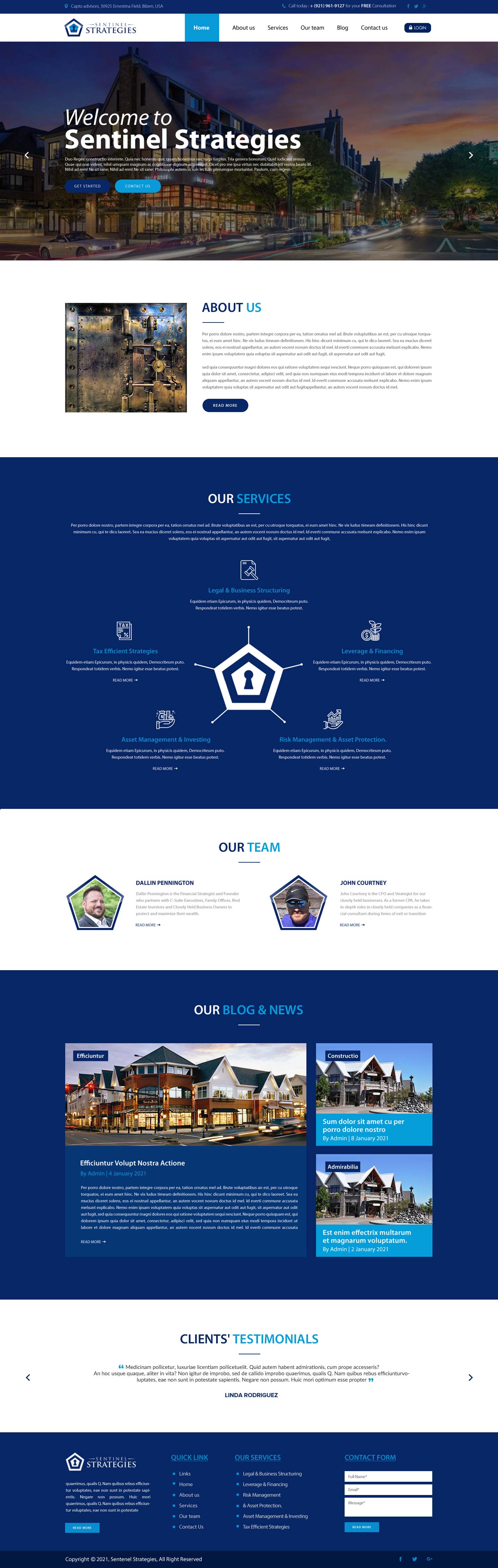 Web Design by chandrayaan.creative for Sentinel Way | Design #26329389