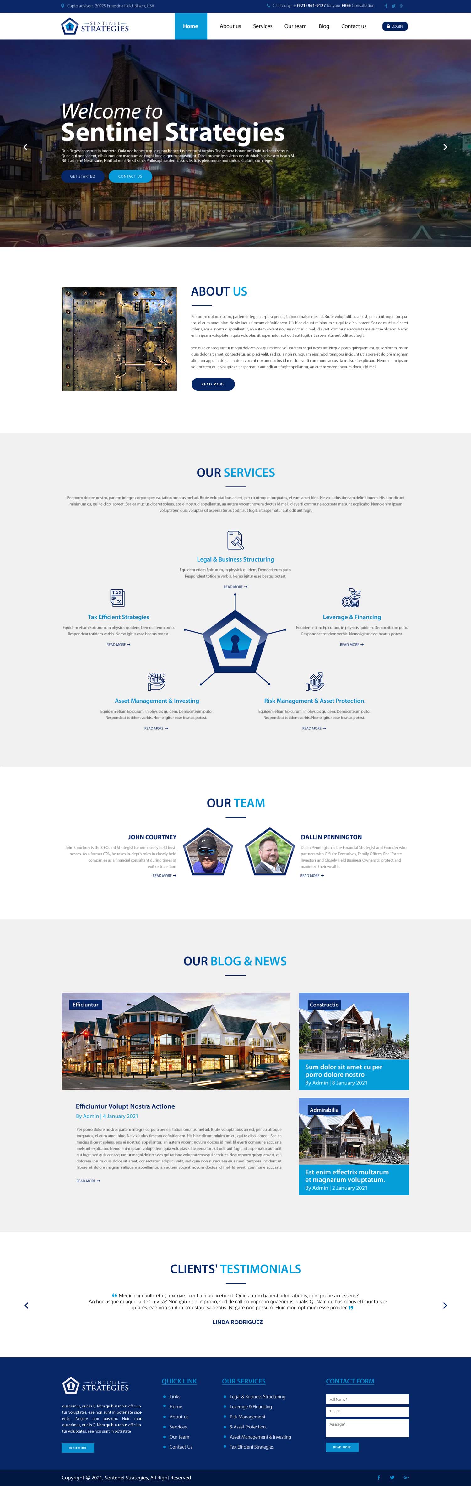Web Design by chandrayaan.creative for Sentinel Way | Design #26329390