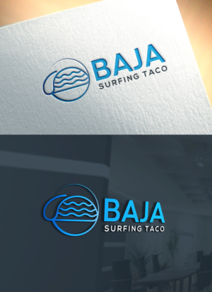 Name of the Food truck is "BAJA SURFING TACO" | Logo Design by Art Lancer