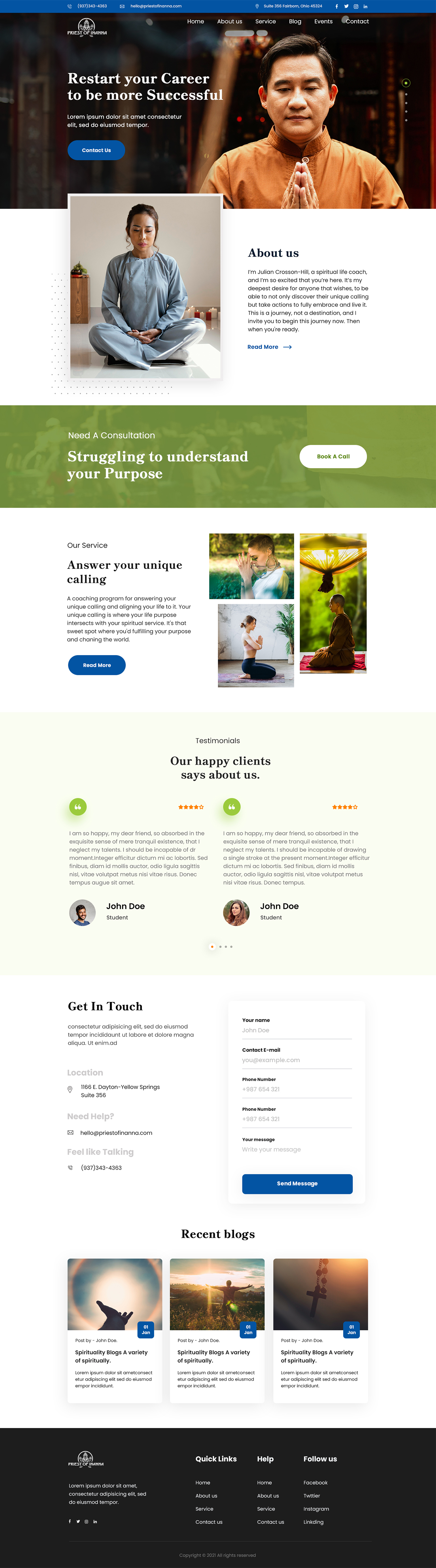Web Design by Webvalley99 for Priest of Inanna, LLC | Design #26316817