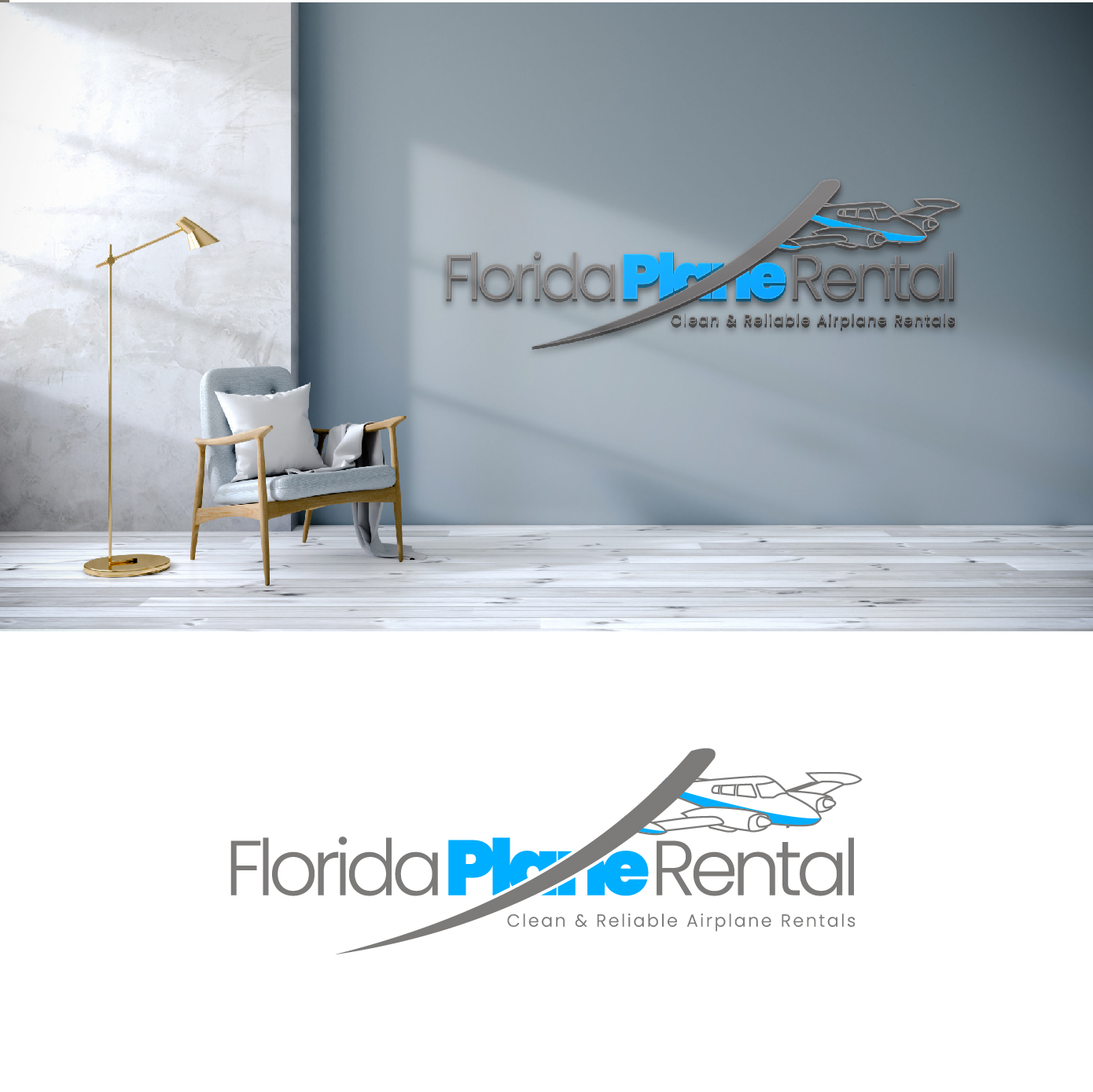 Logo Design by Creative Pixel Boxes for florida plane rental | Design #26333844