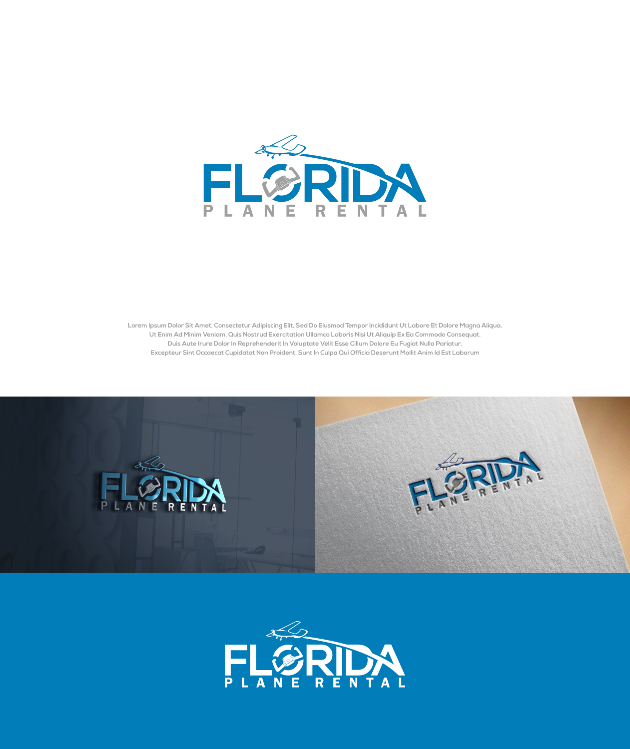 Logo Design by Aditya.DwiRama for florida plane rental | Design #26318254