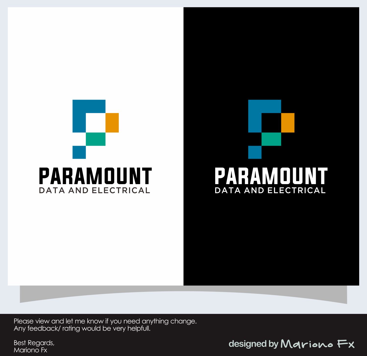 Diseño de Logo por Mariono Fx para Paramount data and electrical  | Diseño #26339731