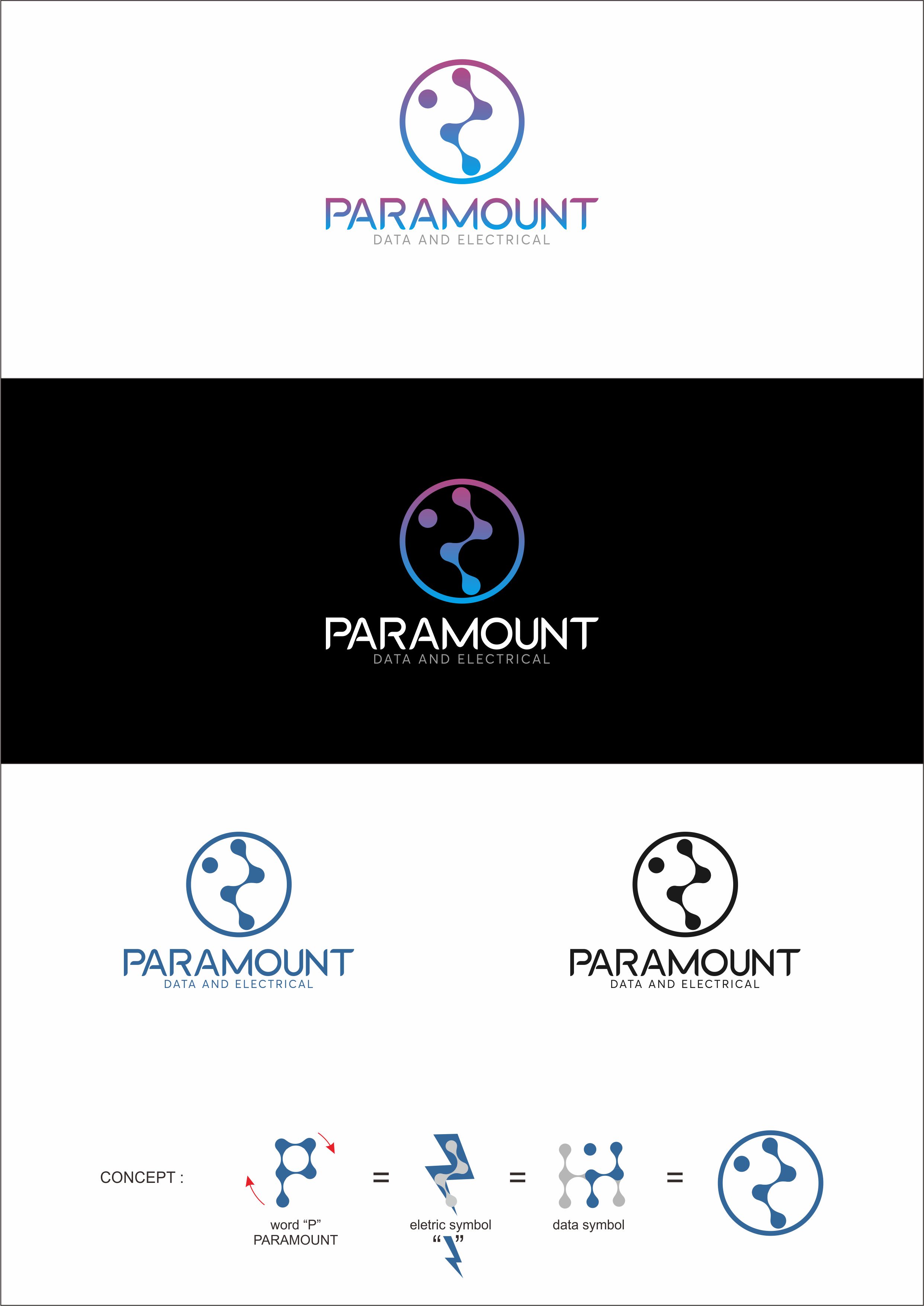 Logo Design by Dickythx16 for Paramount data and electrical  | Design #26320641